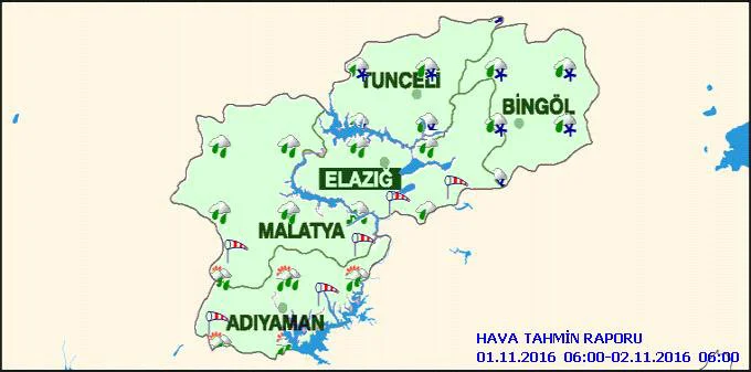 Malatya’da Bugün Hava Nasıl Olacak ? 1 Kasım 2016