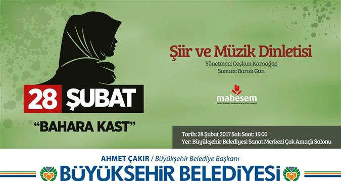 Malatya’da Türk Demokrasisinin büyük yara aldığı 28 Şubat post-modern darbesinin yıldönümünde önemli bir etkinlik düzenliyor.