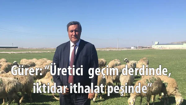  Gürer: “Üretici  geçim derdinde, iktidar ithalat peşinde”