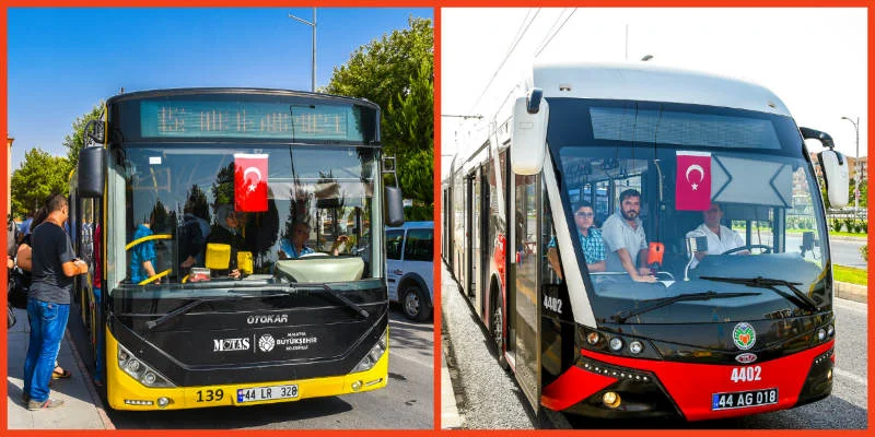 Malatya Büyükşehir Otobüs ve Trambüsleri Bayramın İlk Günü Ücretsiz