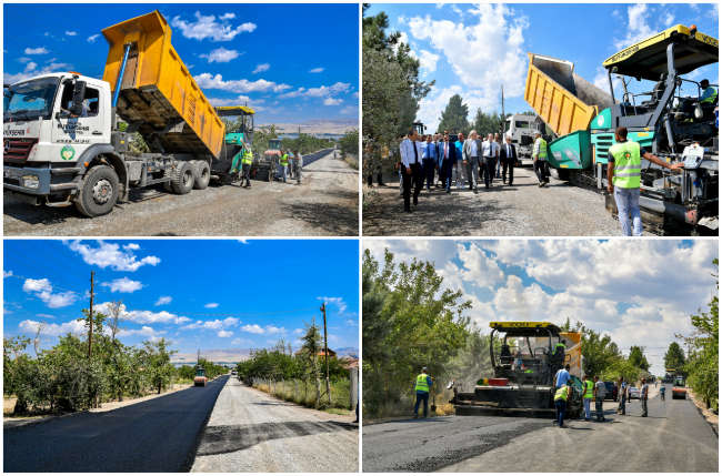 Gürkan, Battalgazi Atabey İskele yolunda devam eden genişletme ve asfaltlama çalışmalarını yerinde inceledi.