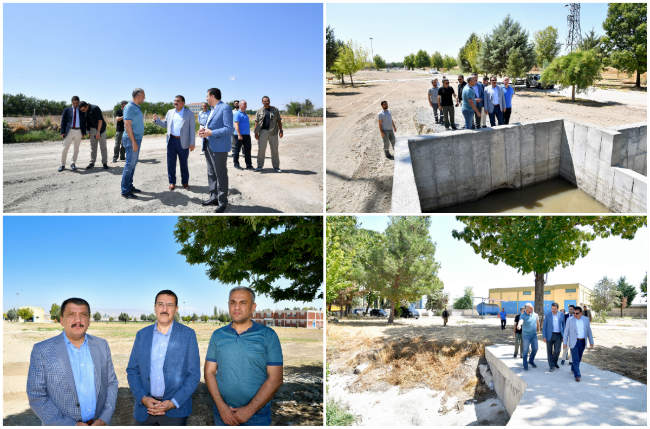 Gürkan, Atıksu Arıtma Tesisi ile Doğu Kolektör hattında yapılan çalışmaları yerinde inceledi.