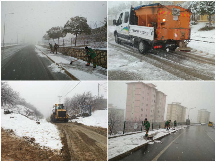 Yeşilyurt’un Dört Bir Tarafında  Yol Açma Çalışmaları Sürüyor