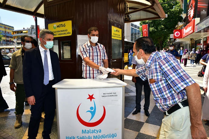 Malatya İl Merkezinde Korona Virüs Denetimi Gerçekleştirildi