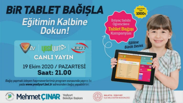 Çocuklarımızın Eğitimi İçin, Bir Tablet Bağışla Eğitimin Kalbine Dokun