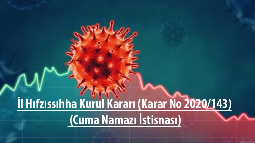 İl Hıfzıssıhha Kurul Kararı (Karar No 2020/143) (Cuma Namazı İstisnası)