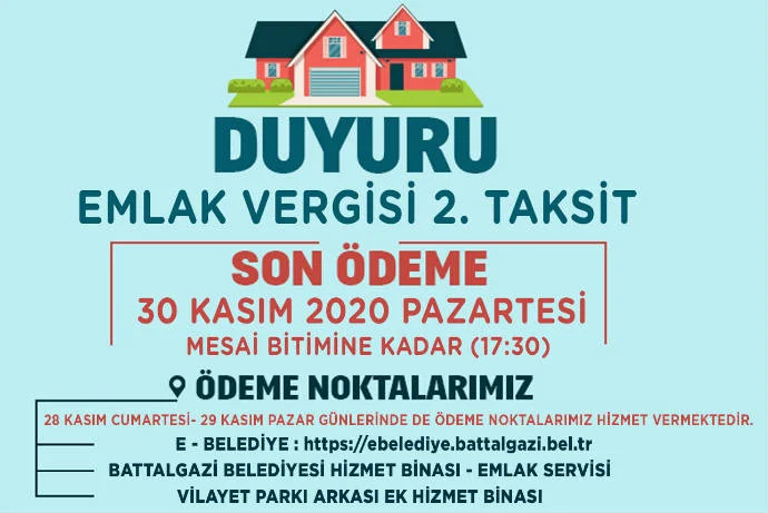 Battalgazi Belediyesi’nden Vergi Uyarısı