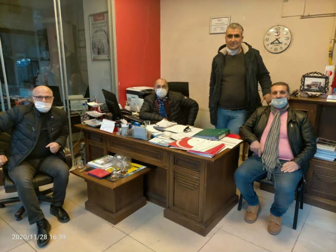 Gelecek Partisi Yesilyurt ilçe yönetimi Malatya’da Yerleşik Muhtarlar derneklerini  ziyaret ettiler