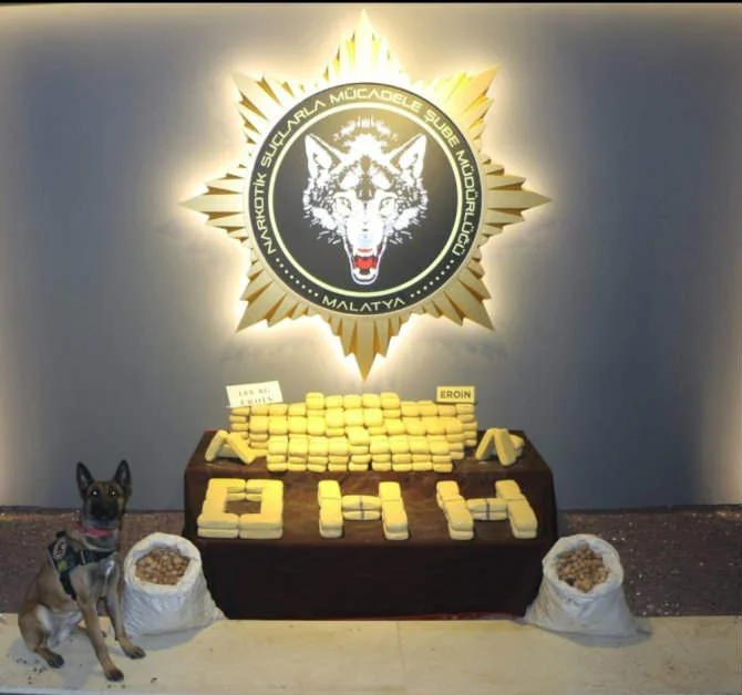 Malatya’da 100 kilo 250 Gram Eroin Maddesi Ele Geçirildi