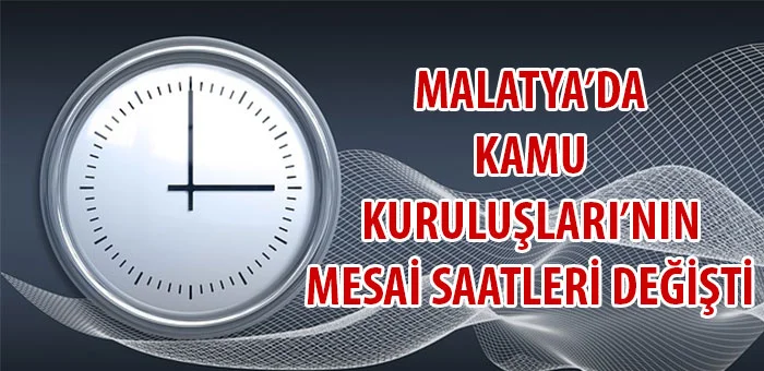 İlimizde Kamu Kurum ve Kuruluşlarında kademelendirilmiş mesai başlama ve bitiş saatlerinin 22 Mart 2021 tarihinden itibaren