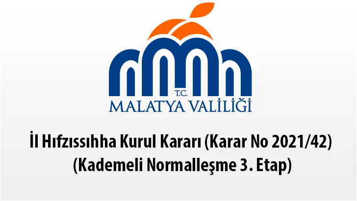 İl Hıfzıssıhha Kurul Kararı (Karar No 2021/42) (Kademeli Normalleşme 3. Etap)