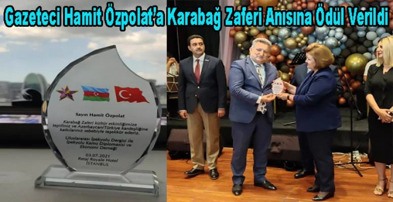 Hamit Özpolat’a Karabağ Zaferi Anısına Ödül Verildi