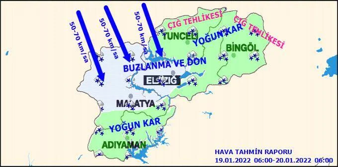 Malatya Hava Durumu 19 Ocak 2022