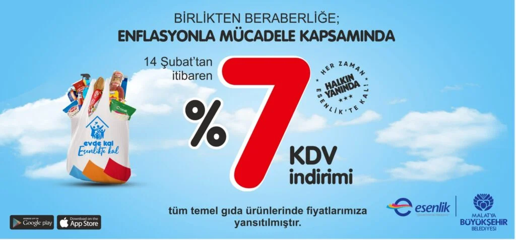 Esenlik Marketlerde KDV İndirimiyle Ürünlerin Fiyatı Değişti