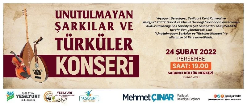 24 Şubat’ta Sabancı Kültür Merkezindeki Konsere Tüm Hemşehrilerimizi Bekliyoruz