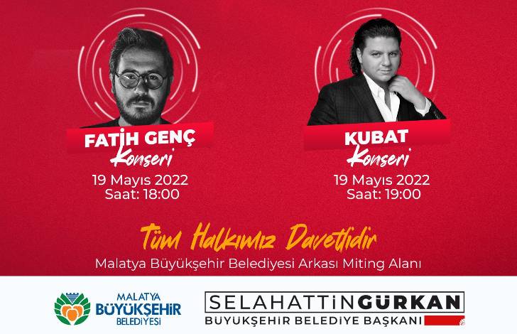 Büyükşehir Belediyesi 19 Mayıs’ta Gençlik Konseri ile Fatih Genç ve Kubat’ı müzikseverlerle buluşturuyor
