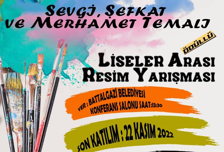 Sevgi, Şefkat ve Merhamet temalı “Liseler Arası Ödüllü Resim Yarışması”nın startını verdi.