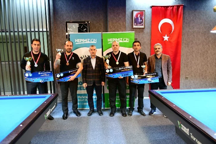 Yeşilyurt Belediyesi 1.Ödüllü 3 Bant Bilardo Şampiyonası Tamamlandı