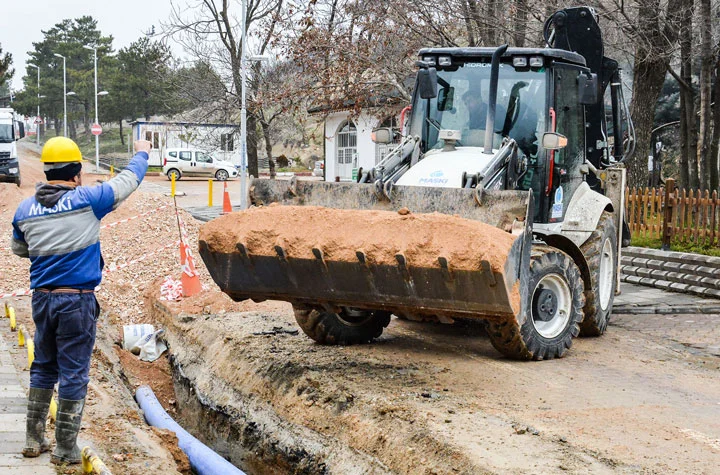 Maski Pınarbaşı Mesire alanının içme suyu altyapısını yeniliyor.
