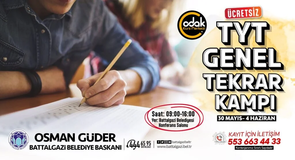 Battalgazi Belediyesi ile ODAK Kurs Merkezi tarafından Malatya’daki depremzede öğrencilere sınav desteği sağlanıyor.