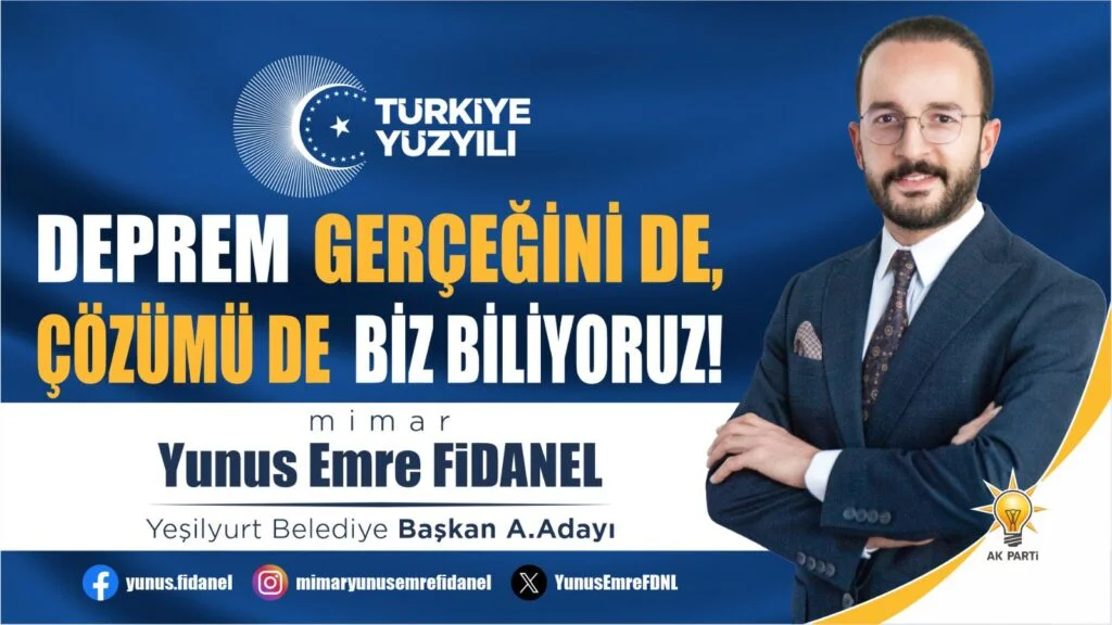 Yunus Emre Fidanal, Yeşilyurt Belediyesi Başkan A.Adayı, vatandaşlara geçmiş olsun dileklerini iletti