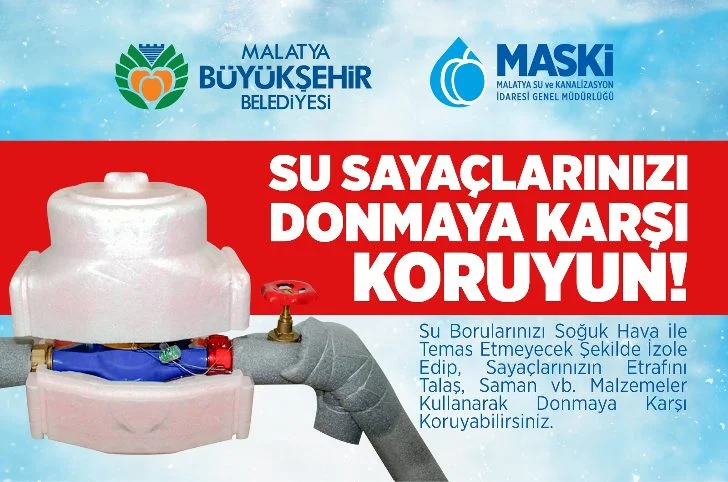 Maski, su sayaçlarının donma tehlikesine karşı abonelerini uyardı