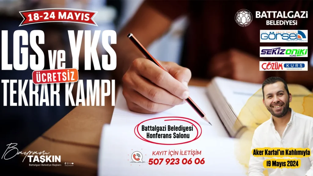 Battalgazi Belediyesi’nden Gençlere Ücretsiz LGS ve YKS Kampı