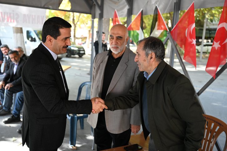 Başkan Taşkın’dan Şehit Yahya Sinvar İçin Kurulan Taziye Çadırına Ziyaret