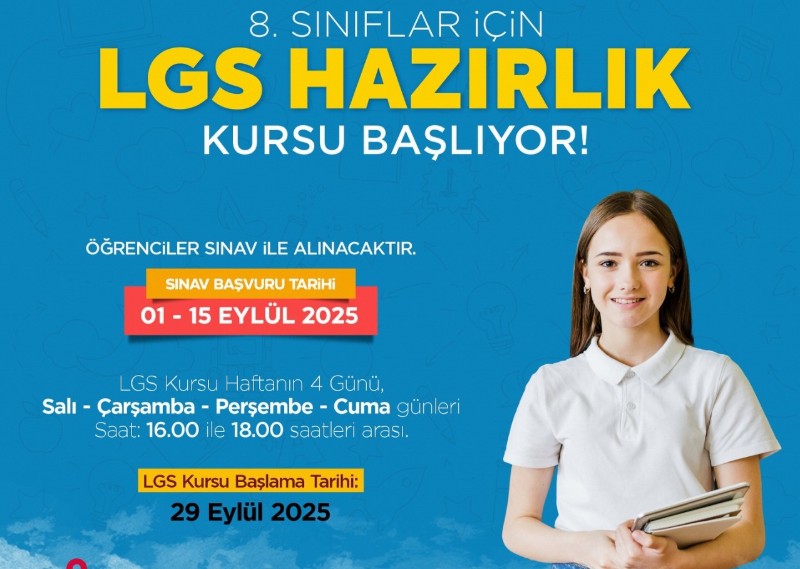 Yeşilyurt Belediyesi’nden Eğitime Destek: Ücretsiz LGS Hazırlık Kursu Kayıtları Başlıyor
