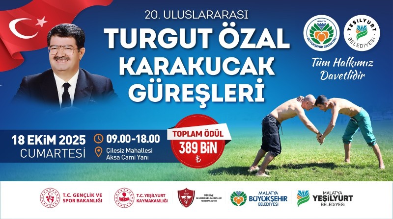 20. Uluslararası Turgut Özal Karakucak Güreşleri Malatya’da Başlıyor!