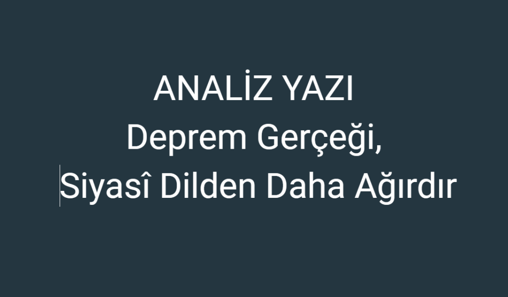 Ortak akıl; açıklanmadıkça, sonuç üretmedikçe sadece bir slogandır.