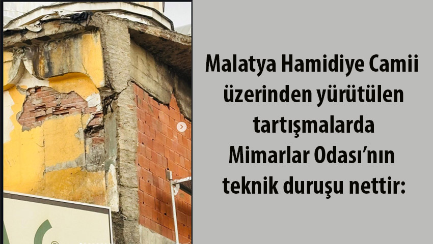 Malatya Hamidiye Camii’nde Teknik Bilim ve Yerel Yönetim Karşı Karşıya