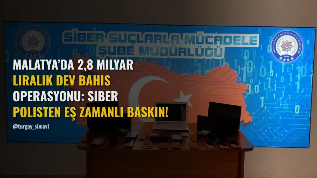 Malatya’da 2,8 Milyar Liralık Dev Bahis Operasyonu: Siber Polisten Eş Zamanlı Baskın!